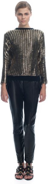 Ferragamo Ss Emrboidered Long Sleeve Sweater - Lyst