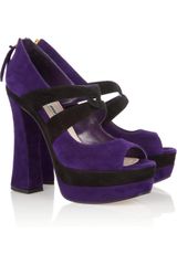 Miu Miu Suede Platform Sandals