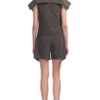 Mugler Ss Basalte Crepe Papier Top in Gray (basalte) - Lyst