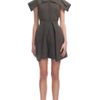 Mugler Ss Basalte Crepe Papier Top in Gray (basalte) - Lyst