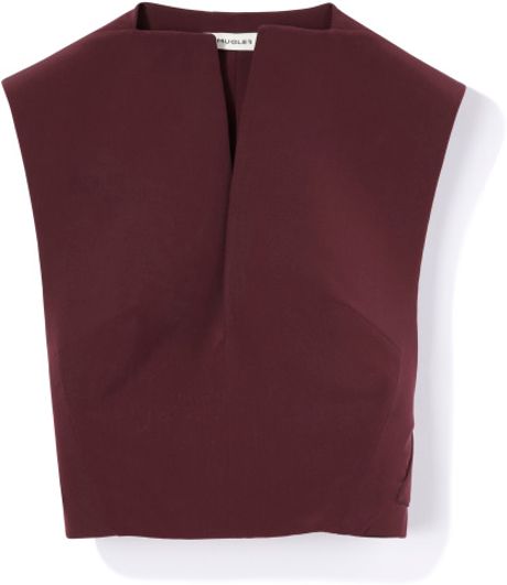 Mugler Ss Cramoisi Crepe Papier Structured Top in Red (cramoisi) - Lyst