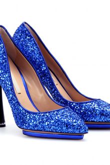 Nicholas Kirkwood Glitter Pumps with Bow Trimmed Heel - Lyst