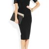Victoria Beckham Stretchcrepe and Python Dress in Black - Lyst