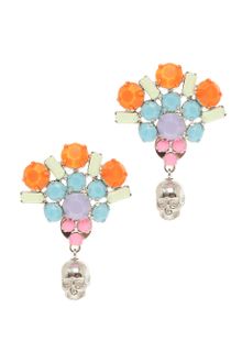 Tom Binns Multi Colour Skull Earrings - Lyst