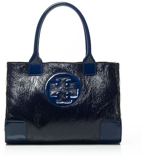 tory burch ella mini patent tote