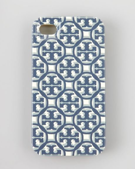 Tory Burch Logo Lattice Hard Shell Iphone 4 Case Tory Navy in Blue (tory navy) - Lyst