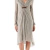 Twelfth Street By Cynthia Vincent Gathered Empire Dress in Gray - Lyst