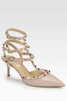 Valentino Patent Leather Rockstud Slingback Pumps - Lyst