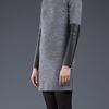 10 Crosby By Derek Lam Half Leather Sleeve Dress in Gray - Lyst