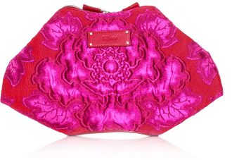 Alexander McQueen Jacquard Brocade Mantaray Clutch - Lyst