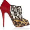 Christian Louboutin Aerotonoc 120 Calf Hair and Lace Ankle Boots in Multicolor (red) - Lyst