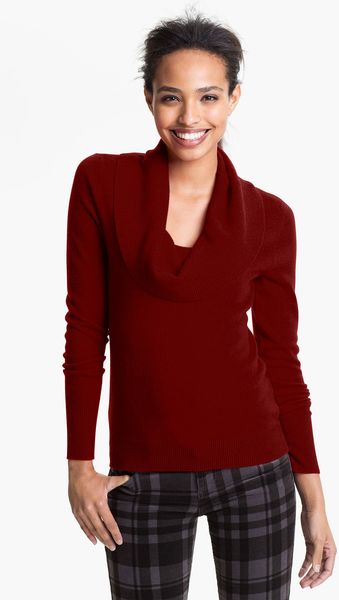 Halogen Cowl Neck Cashmere Sweater - Lyst