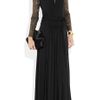 Just Cavalli Studded Jerseycrepe Gown in Black - Lyst
