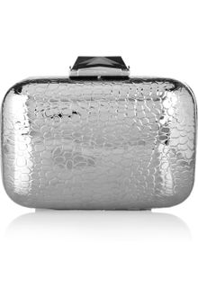Kotur Morley Crocembossed Metal Box Clutch - Lyst