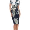 Michael Van Der Ham Ss Navy Print Dress in Blue (navy) - Lyst