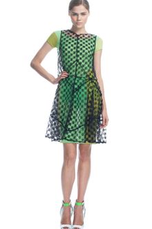 Missoni Ss Colorblock Mesh Dress with Lace Trapeze Overlay - Lyst