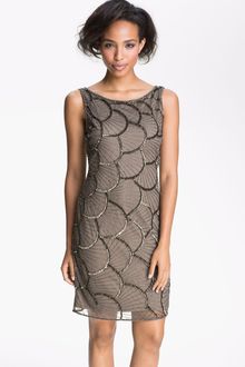 Pisarro Nights Scalloped Bead Mesh Dress - Lyst