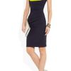 Preen Blythe Pleated Stretchcrepe Dress in Blue (navy) - Lyst