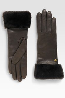 Ugg Long Shearling Cuff Gloves - Lyst