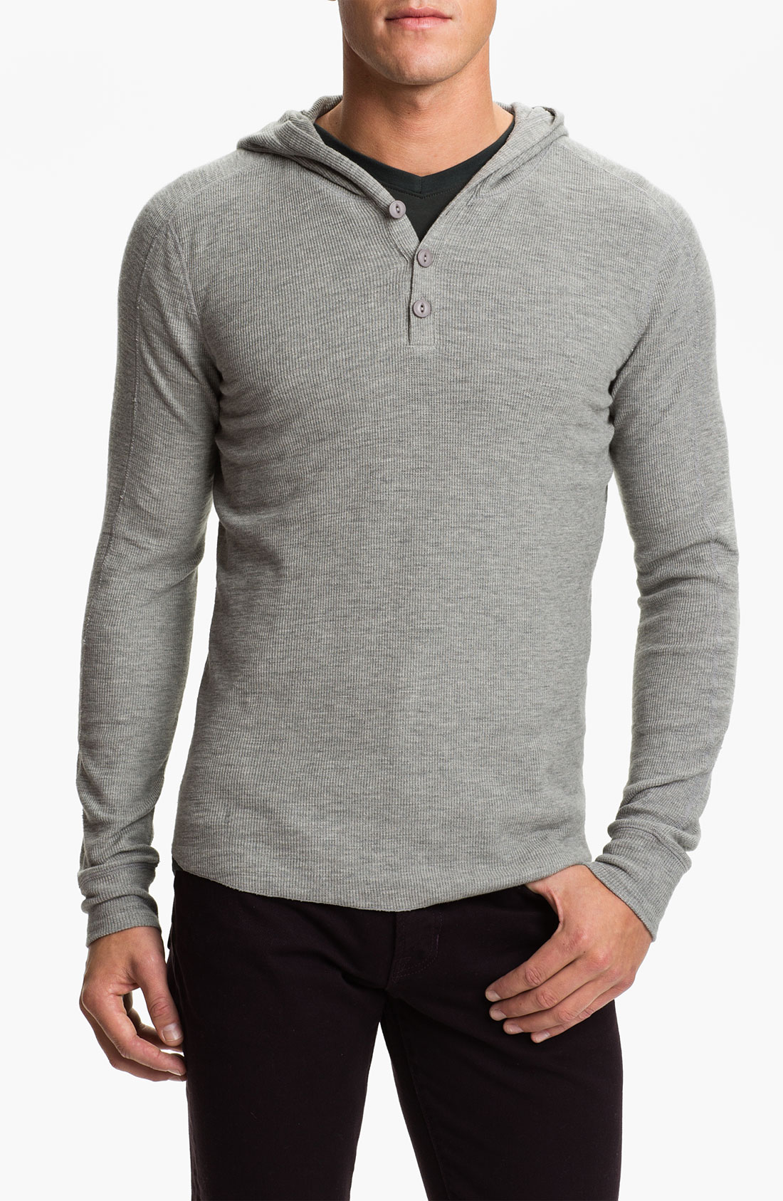 Thermal shirt with hood clearance