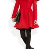Alexander Mcqueen Woolfelt Coat in Red - Lyst