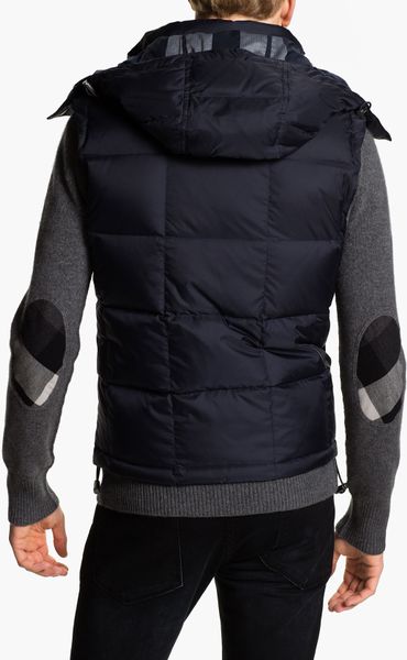 Burberry Brit Quilted Down Vest In Blue For Men True Navy Lyst