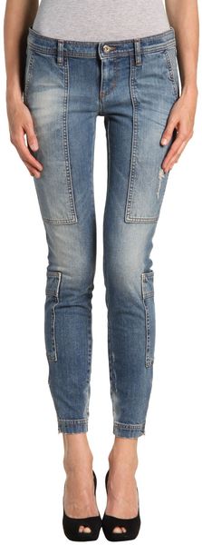 D&g Denim Trousers in Blue - Lyst