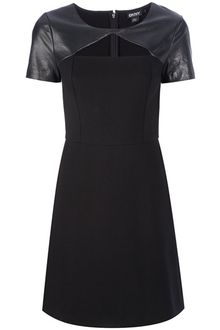 DKNY Short Sleeves Cutout Dress - Lyst