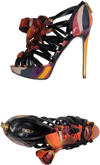 Emilio Pucci Platform Sandals - Lyst