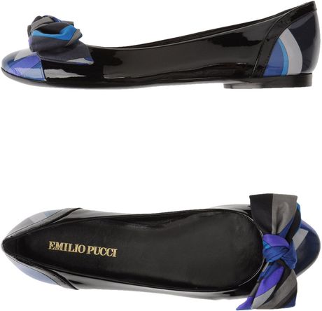 Emilio Pucci Ballet Flats in Black (pink) - Lyst
