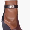 Givenchy Brown Tricolor Sharklock Wedge Boots in Brown - Lyst