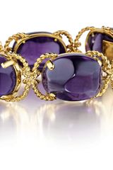 Harry Fane Verdura Amethyst and Gold Rope Pebble Bracelet