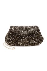 Lauren Merkin Handbags Diana Suede Clutch with Metallic Polka Dots