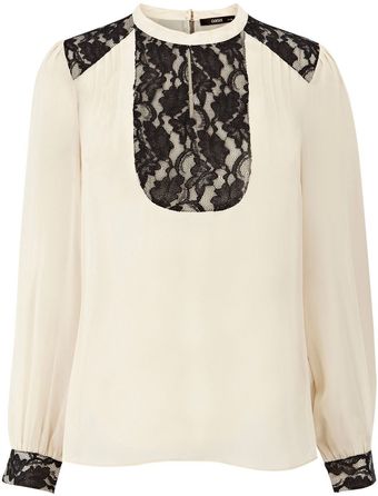 Oasis Lace High Neck Top - Lyst