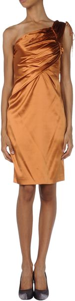 Roberto Cavalli Short Dress in Gold (bronze) - Lyst
