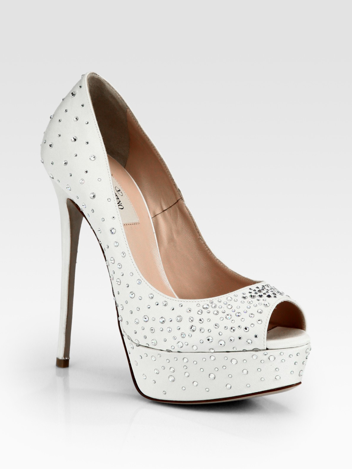 white crystal shoes