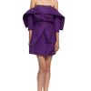 Vera Wang Ss Silk Faille Strapless Dress in Purple (amethyst) - Lyst