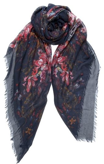 Alexander McQueen Floral Scarf - Lyst