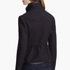 Burberry Brit Peplum Hem Peacoat in Black (black pearl) - Lyst