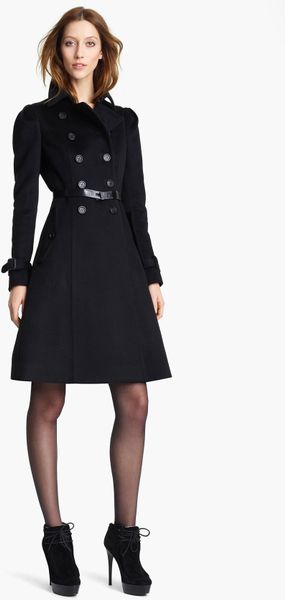 Burberry Prorsum Double Breasted Wool Cashmere Coat in Black - Lyst