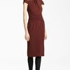 Burberry Prorsum Ruched Waist Dress in Purple (dark mauve) - Lyst