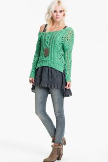 Free People Chunky Cable Sweater - Lyst