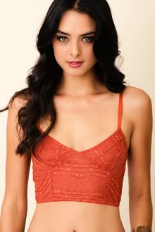 Free People Lace Crop Bustier - Lyst