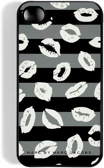 Marc By Marc Jacobs Gunmetal Multi Stripey Lips Iphone 4g Case - Lyst