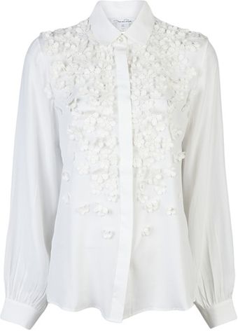 Oscar de la Renta Crepe Top - Lyst