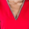 Yves Saint Laurent Chain Trim Dress in Red - Lyst