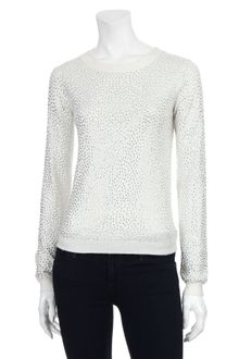 Alice + Olivia Rhinestone Crewneck Sweater - Lyst