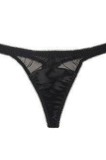 Bordelle Bordelle Satin and Mesh Thong - Lyst