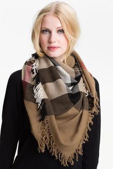 Burberry Check Merino Wool Scarf - Lyst