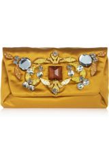 Lanvin Mai Tai Embellished Satin Clutch